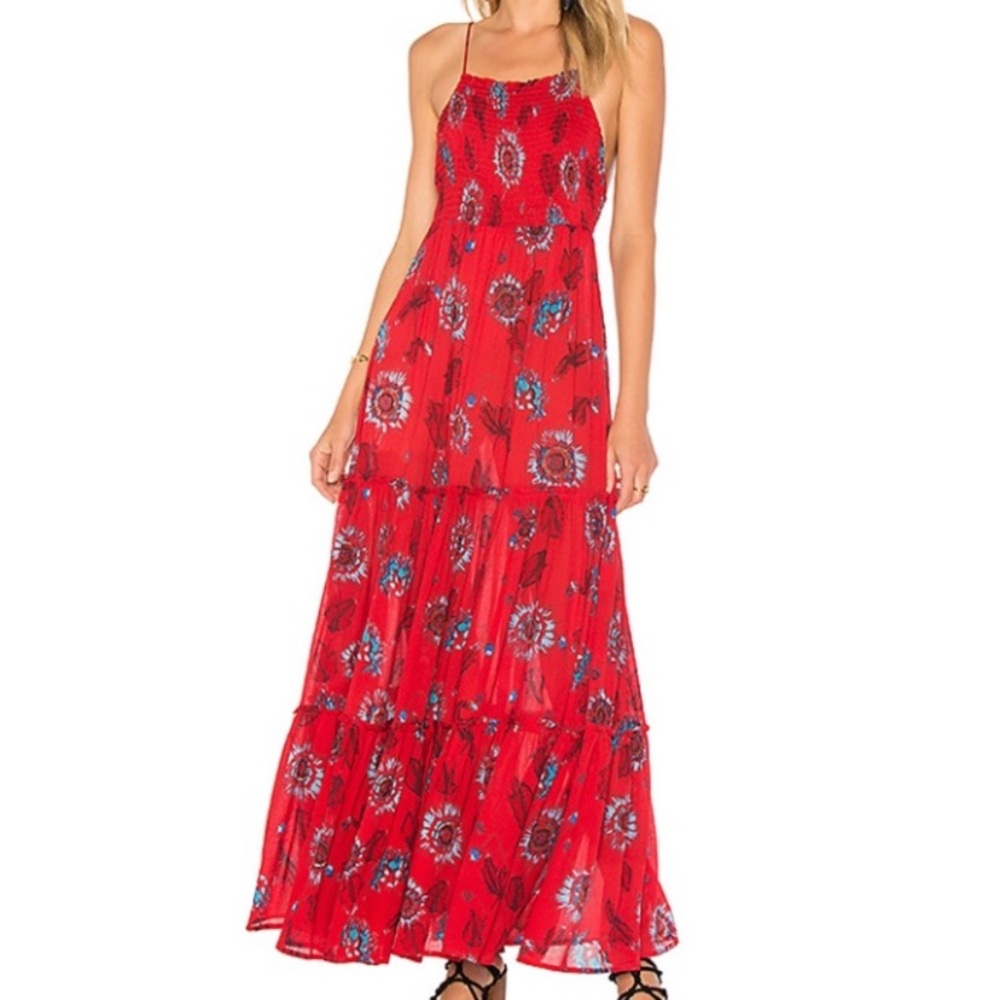 Free People Floral Maxi Dress Size Small